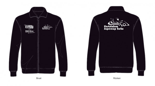 Windbreaker schwarz bedruckt vorn und hinten