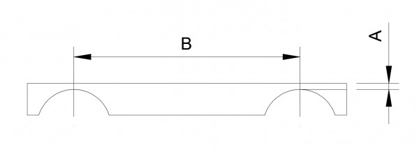 Motorbockschiene DD2, -8mm