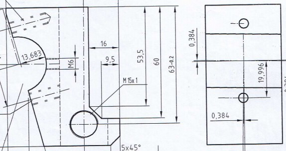 Lagerbock D32 Alu, vo.