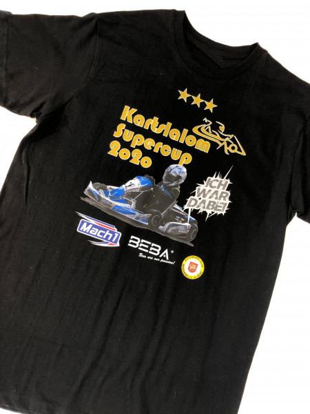 T-Shirt schwarz Kartslalom Supercup 2020