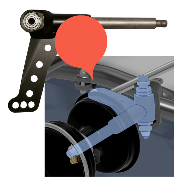 Achsschenkel ø17, Radbolzen ø8 rechts