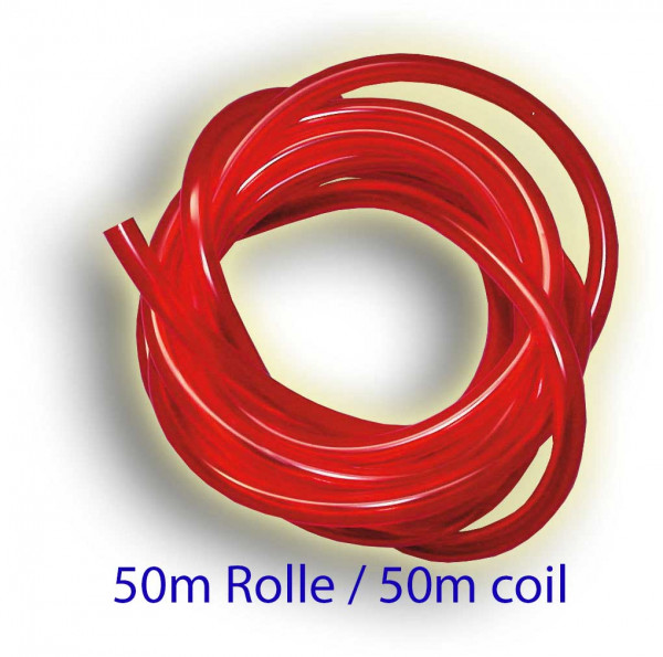 Benzinschlauch rot, 50m-Rolle