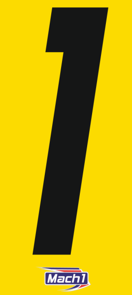 Nummernaufkleber Gelb (Ziffern 0-9)