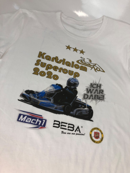 T-Shirt weiß Kartslalom Supercup 2020